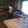 Cabinet Refinishing Prep - Huntington Beach
